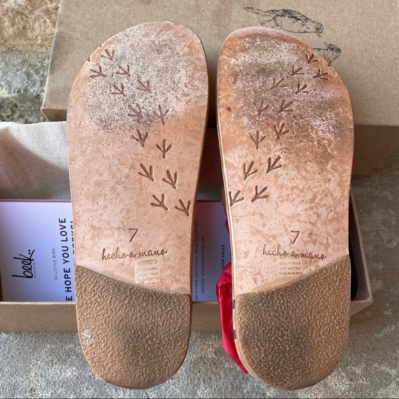 Beek Sandals Studded Leather Slides Brown Straps Summer Shoes Womens 7 - Picture 8 of 11